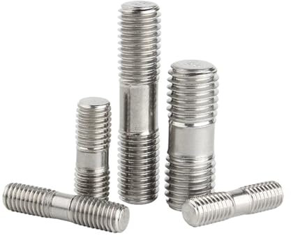 CTRSM Doppelte Gewindestange, Doppelendgewindestange aus Edelstahl 304, M3, M4, M5, M6, M8, M10, M12, M16, Doppelendbolzen, Stehbolzen, Zahnstange, Doppelkopf-Gewindestange(M10*45mm(1pcs))