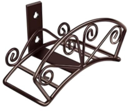 Gralara Soporte de manguera de jardín, soporte de manguera decorativa de estante de manguera, resistente, soporte, soporte de tubería ordenado, percha para, MarrÓn