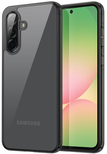 JETech Cover per Samsung Galaxy A56, Anti-Ingiallimento, Nero | Protezione Antiurto, Retro in PC Rigido Antigraffio, Custodia Bumper TPU Trasparente Resistente