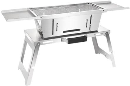 BBQ Grill, Stainless Steel Barbecue Grill with Stand, Foldable and Portable Outdoor Charcoal Barbecue Grill Suitable for Outdoor Camping,Travel, Park,Beach Outdoor Barbecue Party