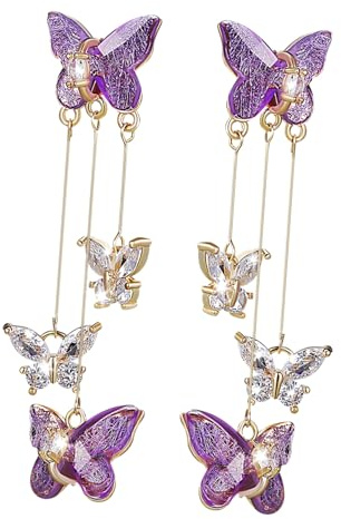 SAFIGLE Boucles Oreilles Pendantes pour Femme Style Délicat Ornées de Motifs Scintillants Bijoux pour Occasions Spéciales