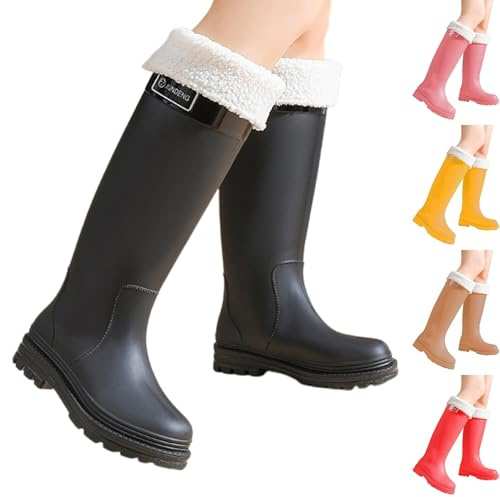 Bottes de pluie hautes en caoutchouc pour femme/homme - Antidérapantes - Imperméables - Coupe-vent - Bottes de sécurité - Chaussures de pluie mi-hautes - Bottes légères comme une plume pour extérieur
