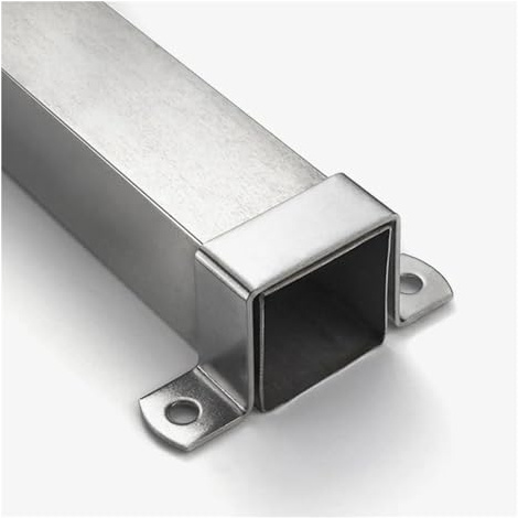 Square Pipe Holding Clamp, Saddle Clip Horseback Hose Clamp M-Shaped U-Shaped Square Rectangle Plumbing Tightening Ohm Tube Card Fastening Buckles 5PCS(15x15)