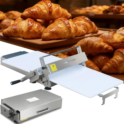 Sfogliatrice Manuale Pieghevole Per Croissant E Pasta Sfoglia, Sfogliatrice Professionale Hand-cranked Puff Pastry Machine, Sfogliatrice Pasticceria Per Casa Commerciale In Acciaio Inossidabile