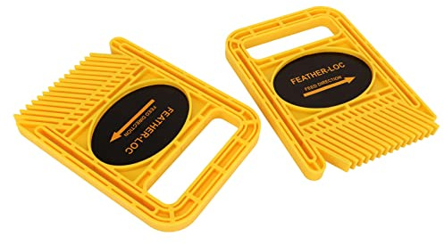 aqxreight 2 Juegos de Tablero de Plumas, Dispositivo de Seguridad de Pista de Carpintería Extendido Ajustable para Sierra de Mesa, Enrutador, Mesas, Cercas, Herramienta, Hardware de Cuña Azul,