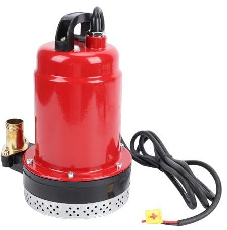 Spacnana Direct Current Submersible Pump, 12V 180W Stainless Steel Deep Well Pump with ³/h Flowrate and 8m Lift, for Garden Pond Swimming Pool Irrigation Watering