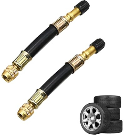 2 Stk Ventilverlängerung Autoventil Verlängerung,Reifenventilverlängerung 100mm,Flexible Tire Valve Extenders,Reifenventil Verlängerung Adapter,Gummi Reifen Ventilverlängerung für Auto Scooter Fahrrad