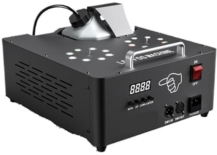 Máquina De Humo Vertical Ajustable Doble Tubo 2000 W, Niebla 3 En 1, 16 LED, Equipo Pulverización Colores For Escenario Ahorro EnergéTico Potente