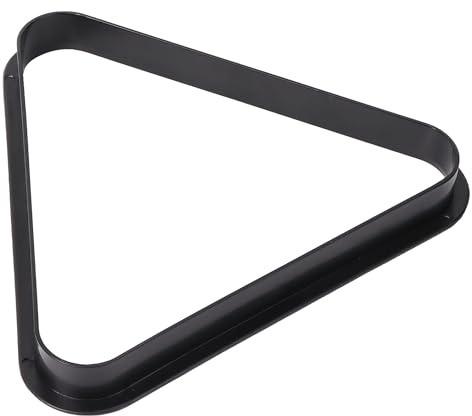 GSE Games & Sports Expert Racks triangulares de plástico negro para bolas de billar de 8 bolas o 9 bolas de diamante para bolas de billar estándar de 2-1/4 pulgadas (triángulo de 8 bolas)