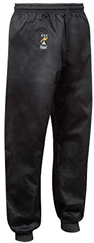 Playwell Kung Fu Negro 100% Algodón Puño Pantalones - Negro, 00/120cm