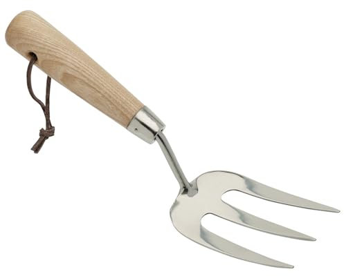 Draper Heritage 99025 Unkrautgabel aus Edelstahl mit Griff aus Eschenholz, Braun