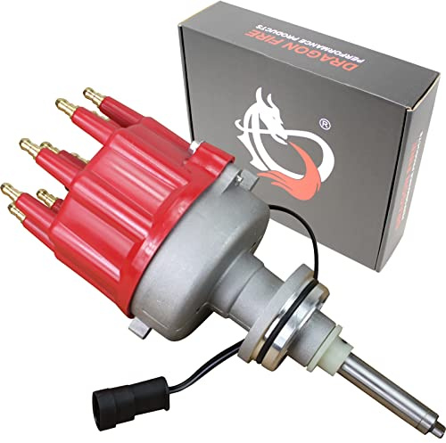DRAGON FIRE PERFORMANCE Ignition Distributor Compatible With 1992-1997 Dodge Dakota Ram 1500 2500 3500 and Jeep Grand Cherokee 5.2L 5.9L V8 OVAL CONNECTOR Replaces 4740339 56026744 Oem Fit D74033-DF
