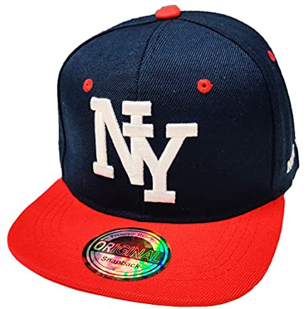 J26 Barn snapback USA keps tonåring keps basebollkeps trucker keps NY, Rödblå, One size