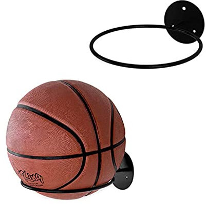 Guidre Portapalle Sportivo Universale, Acciaio Inox Supporto della Parete Mensola di Stoccaggio da Pallacanestro Calcio Pallone Pallavolo Supporto per palloni Espositore (1 Pack)