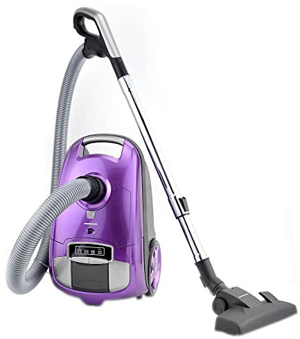 HEINNER HVC-VBS750PP Aspirateur avec sac, 750 W, capacité 2,5 l, filtre HEPA 11, tube télescopique, violet