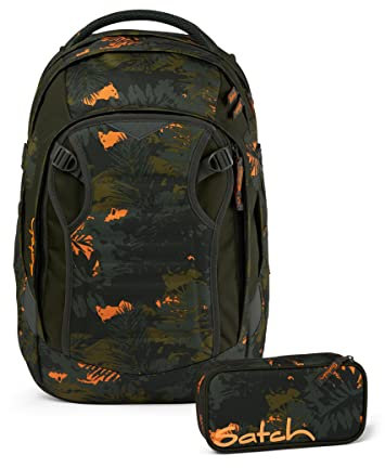 satch Match Schulrucksack Set 2tlg. inkl. Schlamperbox (Jurassic Jungle)