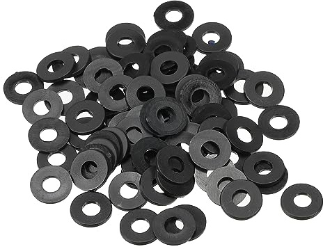 PATIKIL Nylon Rondella Piatta M4 4x10x1mm (IDxODxT) Nero 150pz | Guarnizione Distanziatore, Guarnizione Ring, per Rubinetto Tubo Acqua Tubo Dispositivo di fissaggio Bullone
