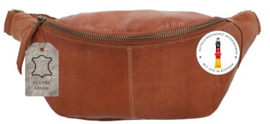Gusti Leder Bauchtasche Cillian aus Echtleder – Vintage Gürteltasche Damen Herren, Hüfttasche & Crossbody für Alltag, Reisen, Festivals