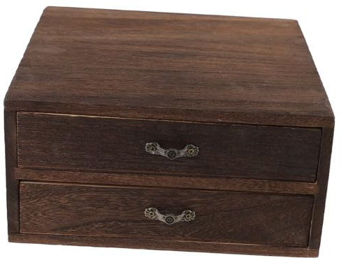 COLLBATH Schreibtisch-aufbewahrungsbox Holz Multifunktionaler Organizer Für Schmuck Und Kleinigkeiten Platzsparende Ablagebox Für Schreibtisch Und Nachttisch