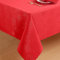 smiry Tischdecke Weihnachten Abwaschbar 80x80 cm Rot mit Schneeflocken Jacquard Weihnachtstischdecke Wasserabweisend Lottusffekt mitteldecke Fleckschutz für Küche Party Deko
