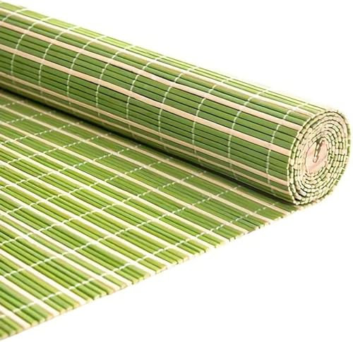 AMXFS Natürliche Bambus Rollo, Sonnenschutz und Sichtschutz Rollo Seitenzugrollo, Jalousine Bambusrollo, Atmungsaktive, Wand hauptdekorationen rollos für Fenster ohne Bohren,WxH80x100cm/32x39in