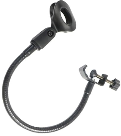 JOINPAYA C-type Microphone Clip Stand Black Storage Rack for Microphone Arm Flexible Hose for Desk Use