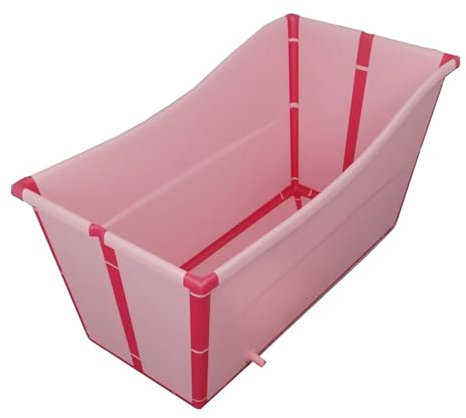 Coolpleasant Faltbare Badewanne, Tragbare Badewanne Für Erwachsene, 97 x 47 cm, Für Erwachsene, Freistehende, Nicht Aufblasbare Whirlpool-badewanne, Verdickte,Klappbare Mobile Bathtub(Color:Rosa)