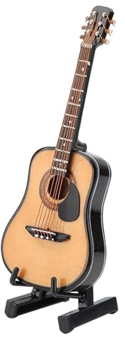 Ornamente Für Musikinstrumente 10 Cm Mini-Gitarren-Modell Aus Holz Miniatur-Gitarre Display Musikinstrument Ornamente Basteln Heimdekoration