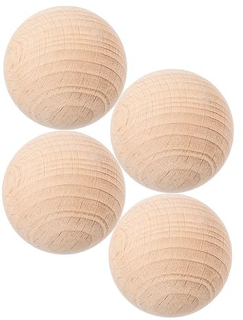 MUELODSIC 4stücke Holz Bocce Bälle Robuste Holz Kugeln Für Outdoor-Spiele Rasen Strand Und Partys Kinderfreundliche Tragbare Bocce Spielzeuge Aus Hochwertigem