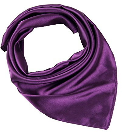 JK Home Faux Soie Écharpe 60x60cm Foulard Carré Violet