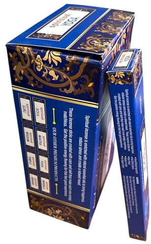 Incienso Spiritual Yoga Varillas Fabricado EN India Caja Completa DE 12 CAJITAS DE 15 Gramos Total 180 Gramos Fabricado EN India