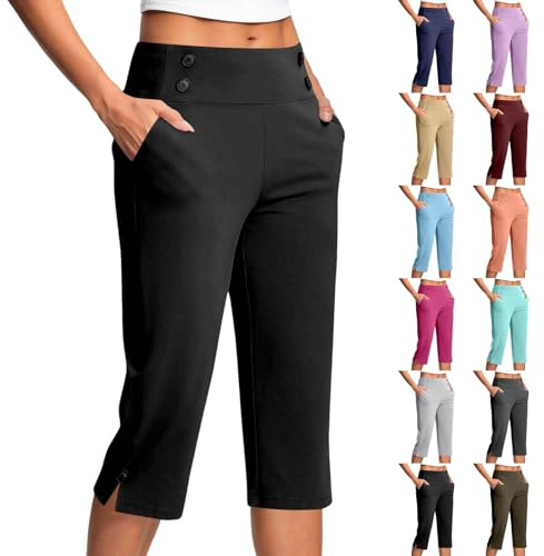Leggins Anticeluliticos Mujer 3/4 Sin Costuras Pantalones Capri Cintura Alta Suave Ropa Pilates Yoga Push Up Talla Grande Mallas Pirata Fitness Transpirable Con Bolsillo Opaco Ciclista Running