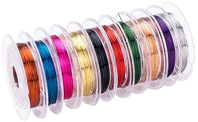LIFKOME 10 para Fabricación de Joyas de Alambre Flexible para Manualidades para Pulseras y Abalorios Color Aleatorio Color Aleatorio