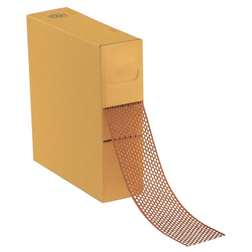 PVC-Traufenlüftungsgitter, 60 Meter Profi-Rolle, Vogelschutz und Dachraumbelüftung (80 mm braun)