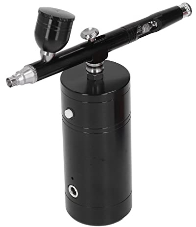 Itonash Kit de aerógrafo, pistola de aerógrafo recargable inalámbrica con impresión de 18 psiem, 3 vasos de color, para maquillaje, tatuajes, modelos, pintura, manualidades
