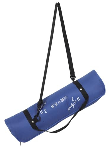 Cabilock Tragbare 32 Tasten Melodica Tasche aus Canvas Aufbewahrungstasche für Mundharmonika und Kleines Keyboard Blau mit Verstärkten Nähten und Mehreren Fächern für Reisen und