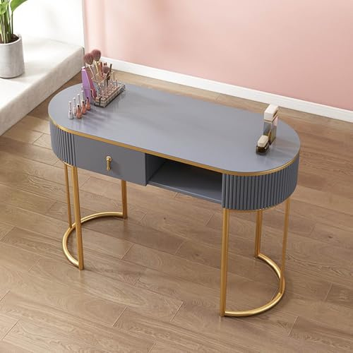 Escritorio profesional con cajones, mesa de manicura de madera moderna y armario de almacenamiento de 3 capas para el hogar, salón, spa, equipo esencial de estación de trabajo de belleza de uñas