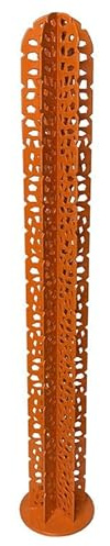 t1t, Cactus Décoratif Droit 80 cm, Motif Ajouré, Style Déco Extérieur, Orange Flamboyant, Acier, 13.5x80x13.5 cm, pour Jardin Terrasse Bureau