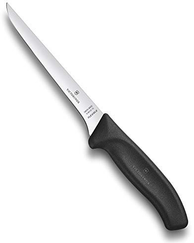 Victorinox Swiss Classic, Boning Knife, Extra Sharp Blade, Straight Edge, 15 cm, Plastic Handle, Stainless Steel, Black