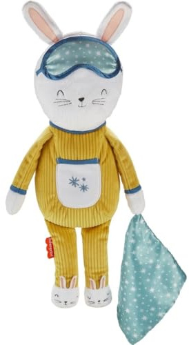 Fisher-Price, Bunny Dolci Sonni, Unità Rilassante e di Educazione al Sonno, Morbido Giocattolo Musicale per la Nanna, 18+ Mesi, GMN58