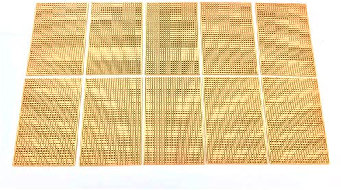 Rk Education Kupfer-Veroboard/Stripboard für PCB-Prototyping, Medium, 64 x 95 mm, 10 Stück