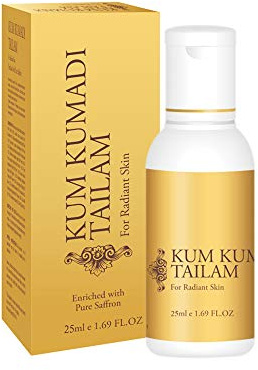 100% ayurvedisch - Kumkumadi Tailam kontrolliert Akne, Rosacea, Pickel und verleiht strahlende Haut - angereichert mit reinem Safran - 25ml