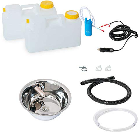 12V Wasseranlage Imbisswagen Verkaufsanhänger Campingküche Bausatz Spüle 28 cm Barwig Integriert (ad-ideen)