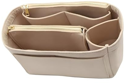 YXBQueen Taschenorganizer Filz Taschen Organizer Handtaschen Organizer Shopper für LV Neverfull 25 30 35 Longchamp (Khaki, XL(35 * 18 * 18㎝))