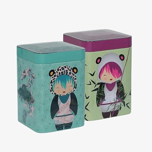 Eigenart Casa Little Animals 2er Set Metalldose quatratisch mit Steckverschluss und einer Füllmenge von 200g, TLA8989130
