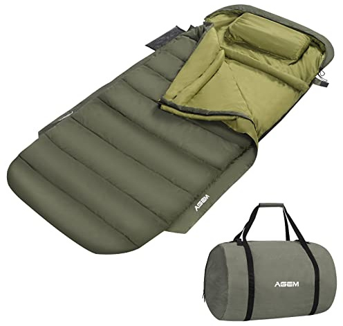 AGEM Schlafsack Sommer Winter Erwachsene 3-4 Jahreszeiten Schlafsäcke Camping Sleeping Bag 225x100cm 4-5kg Angelschlafsack