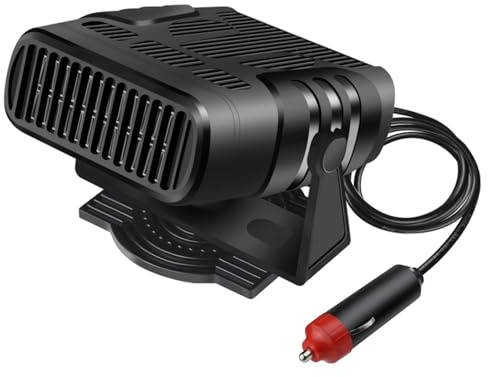 Shkalacar Calefactor Coche Mechero 12V/24V Calentador Portátil Multifunción 120W, Ajuste Libre de 360 °, Descongelación y Desempañamiento de Calentamiento Rápido