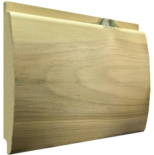 Loglap Treated Cladding Planed 120cm Long 121mmx21mm Timber Shed Cladding Redwood Log Lap (10)