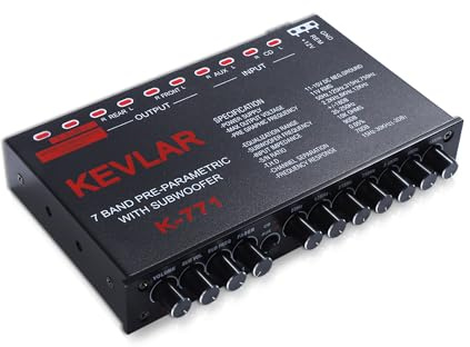 Ecualizador Gráfico de Audio para Automóvil, Ecualizador de Audio para Automóvil de 7 Bandas, Ecualizador Paramétrico para Automóvil, Ajuste de Ganancia Variable de Paso bajo