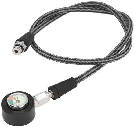 Manómetro buceo, luminoso con fibra de carbono sumergible 80cm for buceadores principiantes y profesionales en inmersión submarina y exploración marina